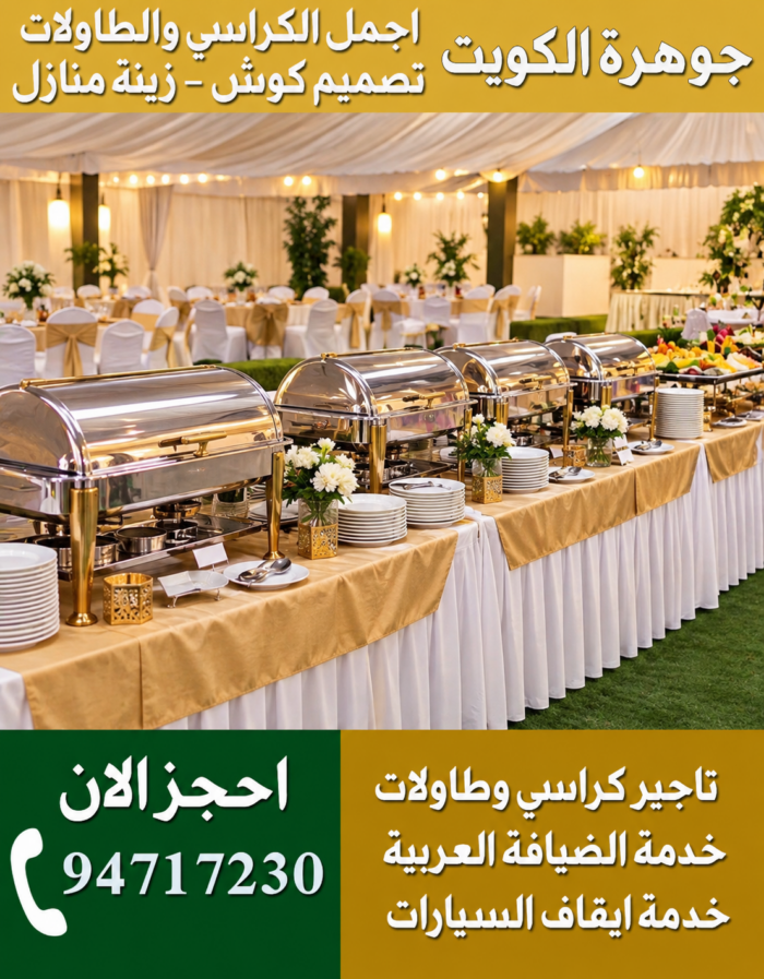 تأجير طاولات بوفيه في الكويت